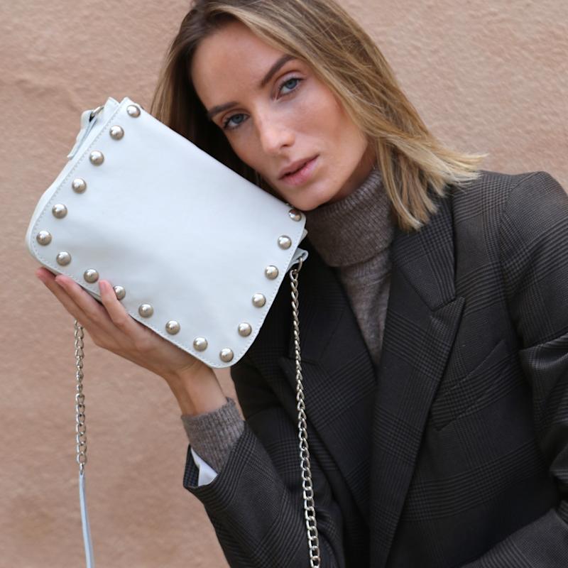 Thumbnail of Off White Leather Studded Crossbody Bag image
