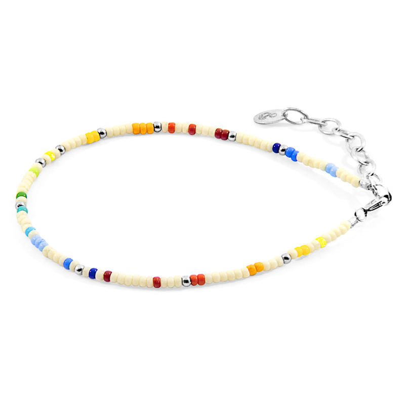 Thumbnail of Off White - Multicoloured Ellie Silver & Miyoko Glass Bracelet image