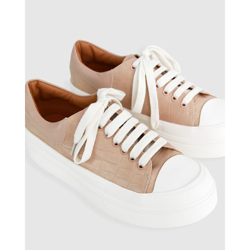 Thumbnail of Just A Dream Croc Leather Sneaker - Blush image