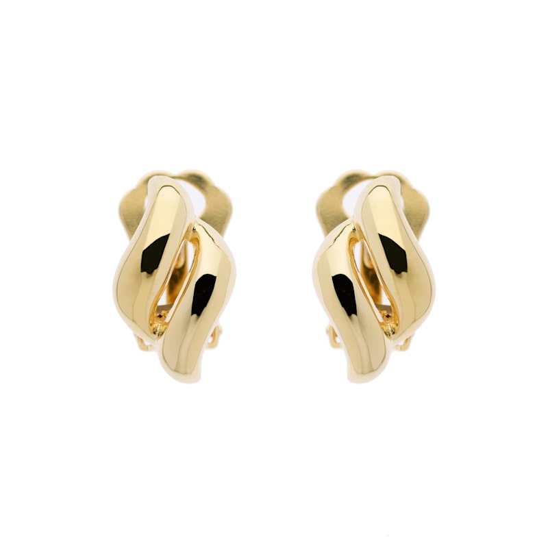 Thumbnail of Gold Diamond Shape Clip On Earrings image