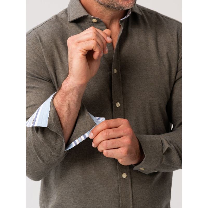Thumbnail of Olive Cotton-Cashmere Shirt image