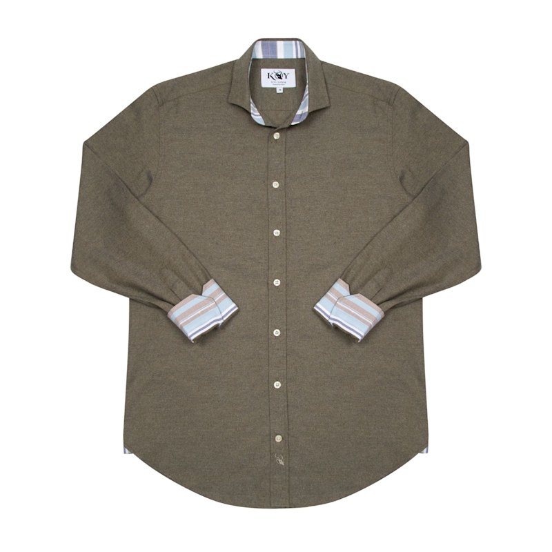 Thumbnail of Olive Cotton-Cashmere Shirt image