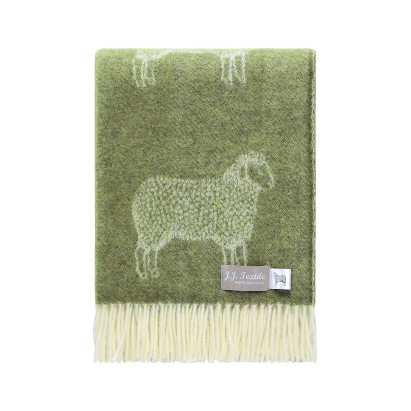 Thumbnail of Olive Green Sheep Wool  Throw image