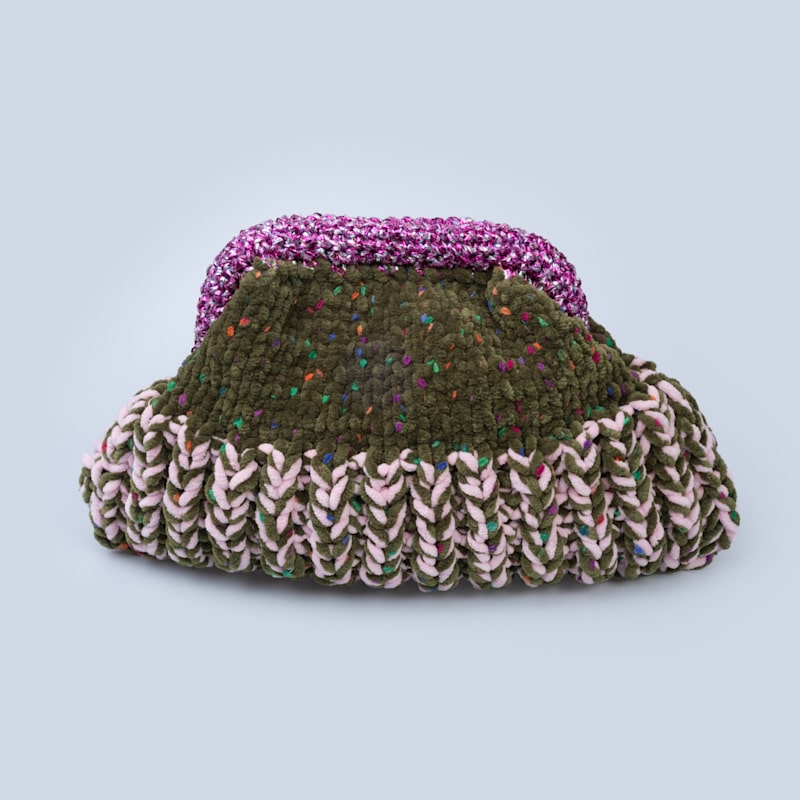 Thumbnail of Olivia- Olive Green Crochet Clutch image
