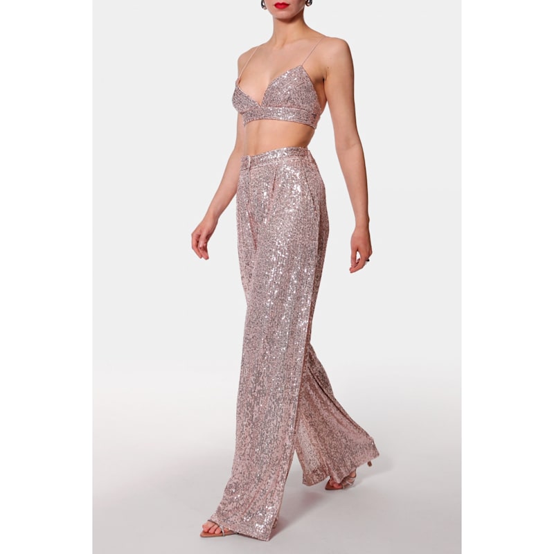 Thumbnail of Asha Dusty Sparkle Sequined Bralette Top image