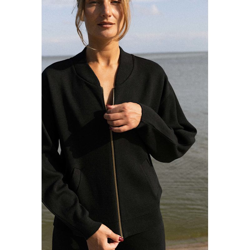 Thumbnail of Onda 100% Merino Bomber Jacket Black image