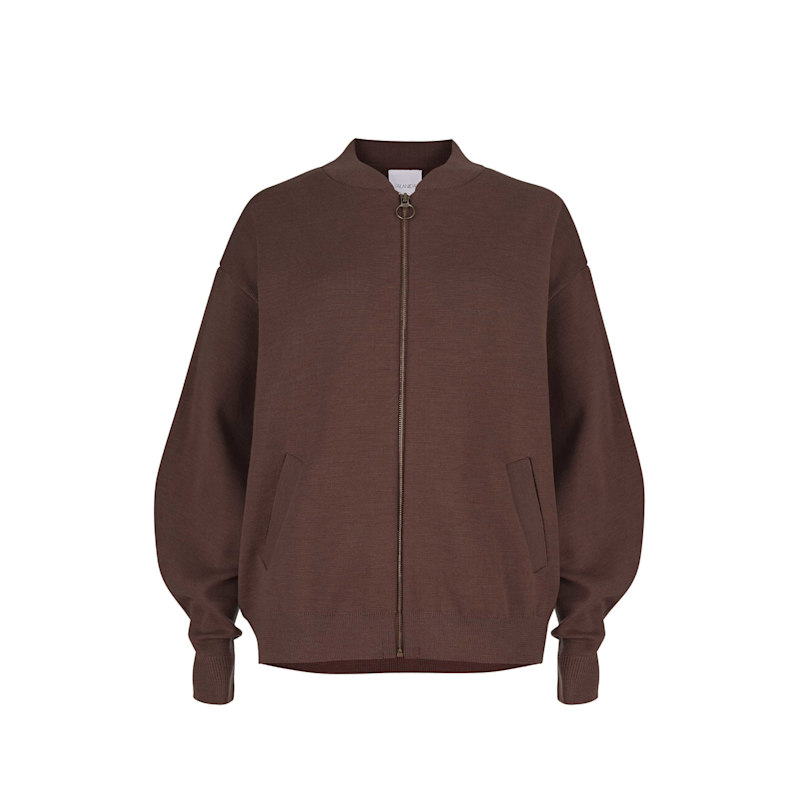 Thumbnail of Onda 100% Merino Bomber Jacket Chocolate image