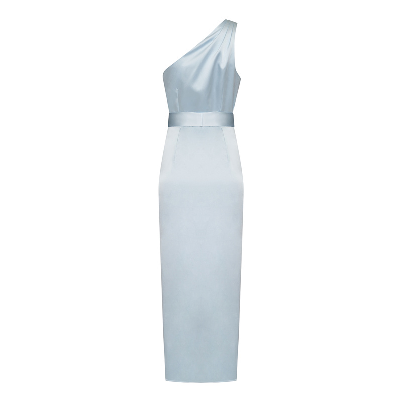One Shoulder Bodycon Dress - Baby Blue | Avenue 8 | Wolf & Badger