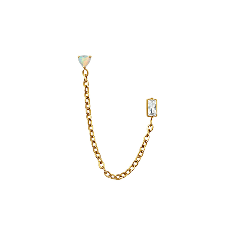 Thumbnail of Opal Draped Chain Earring image