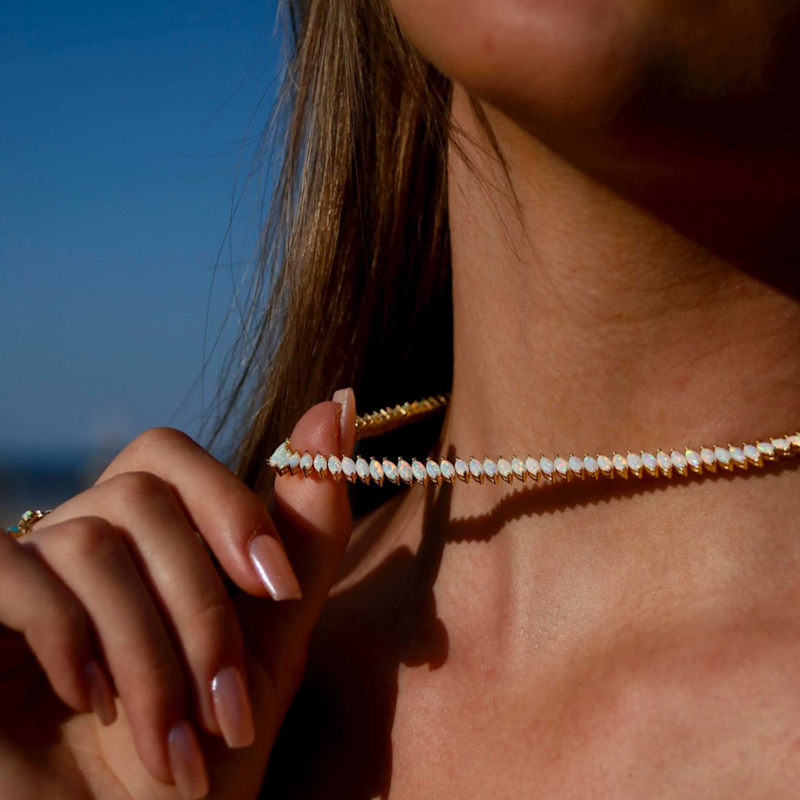 Thumbnail of Opal Fiare Tennis Necklace image