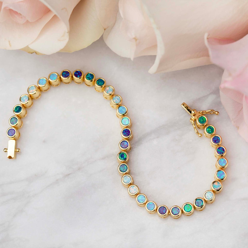 Thumbnail of Opal Ombre Tennis Bracelet image
