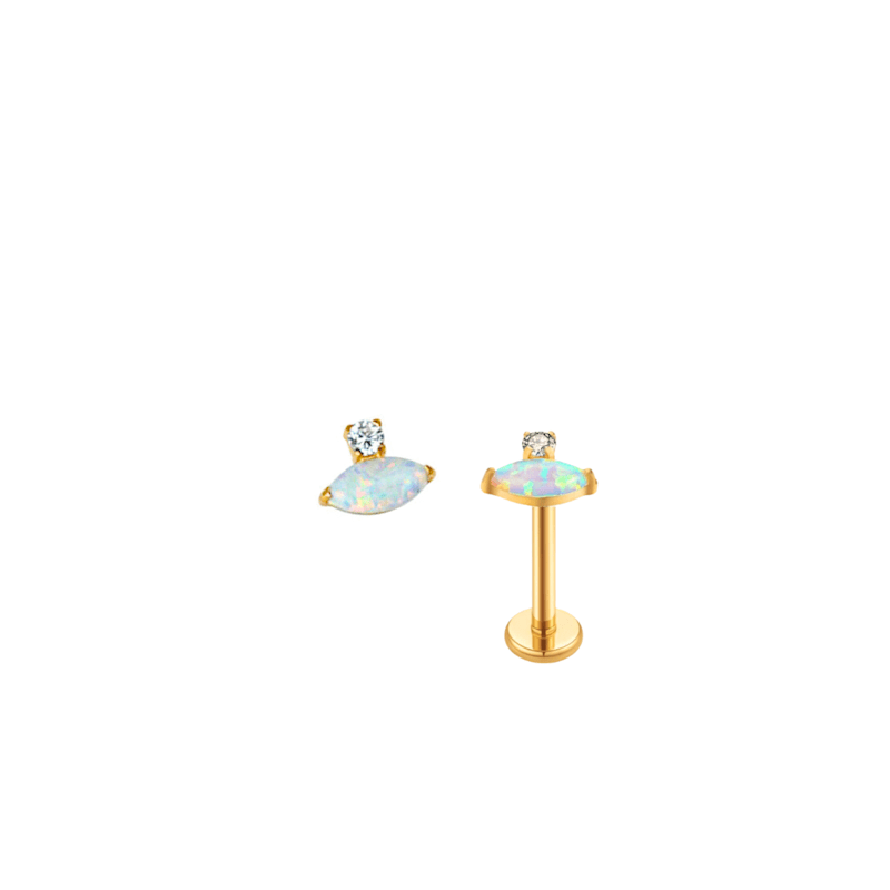 Thumbnail of Opal Stud Flat Back Earrings image
