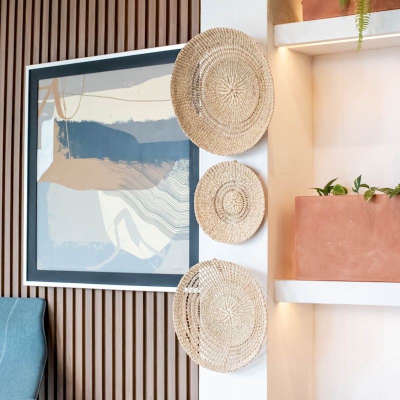 Thumbnail of Large Open Weave Wall Baskets - Woven Wall Baskets image