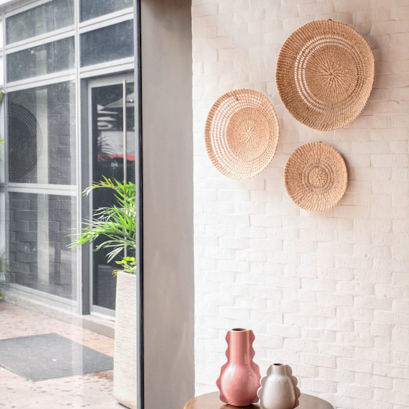 Thumbnail of Large Open Weave Wall Baskets - Woven Wall Baskets image