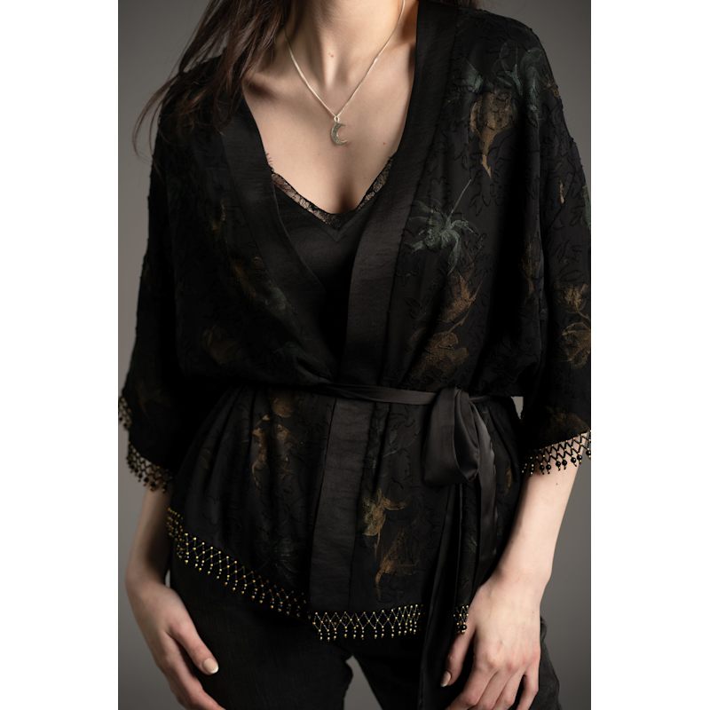 Thumbnail of Ophelia Beaded Chiffon Kimono image
