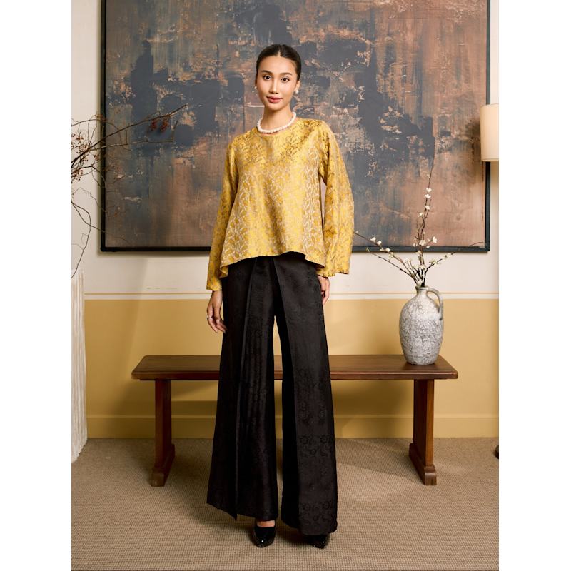 Thumbnail of Ophelia Black Wide Leg Palazzo Trouser image
