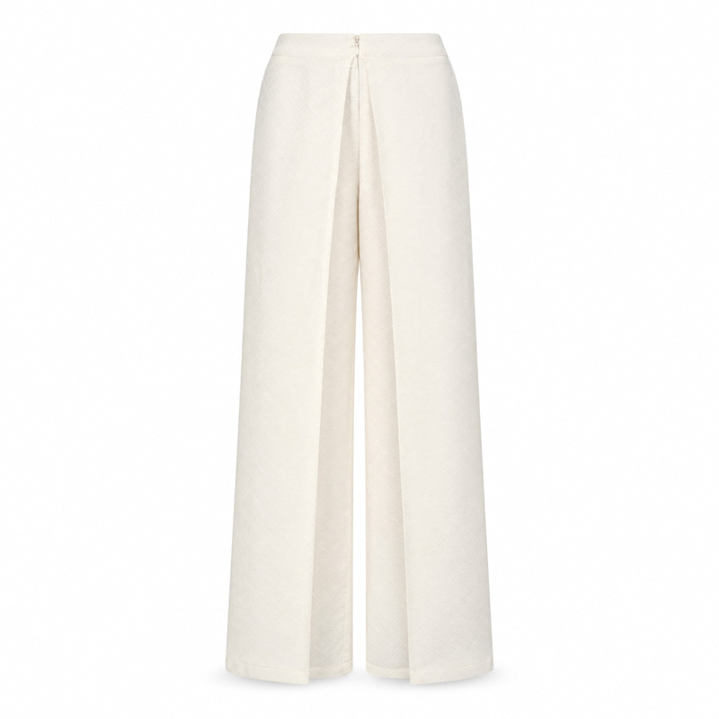 Thumbnail of Ophelia Ivory Mist Wide Leg Palazzo Trousers image