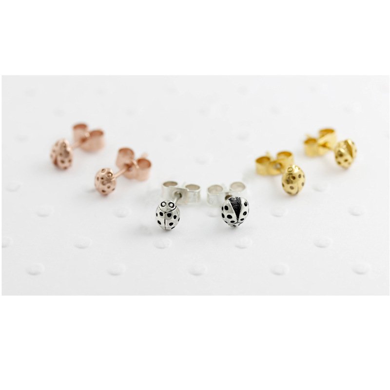 Thumbnail of Ladybird Earrings - Gold - Wings Open image