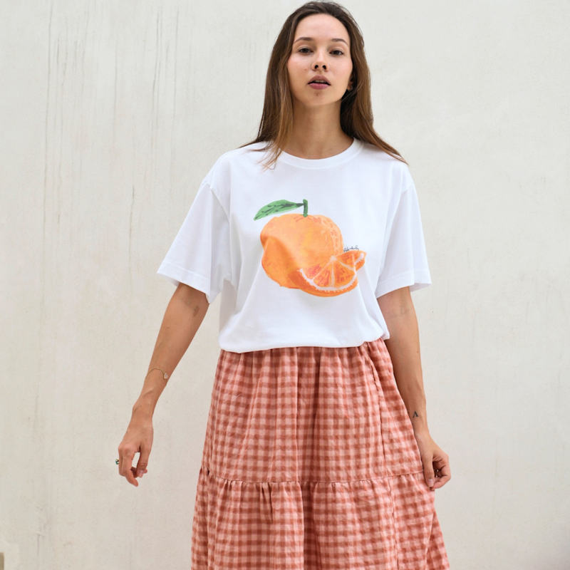 Thumbnail of Orange Supima Cotton T-Shirt image