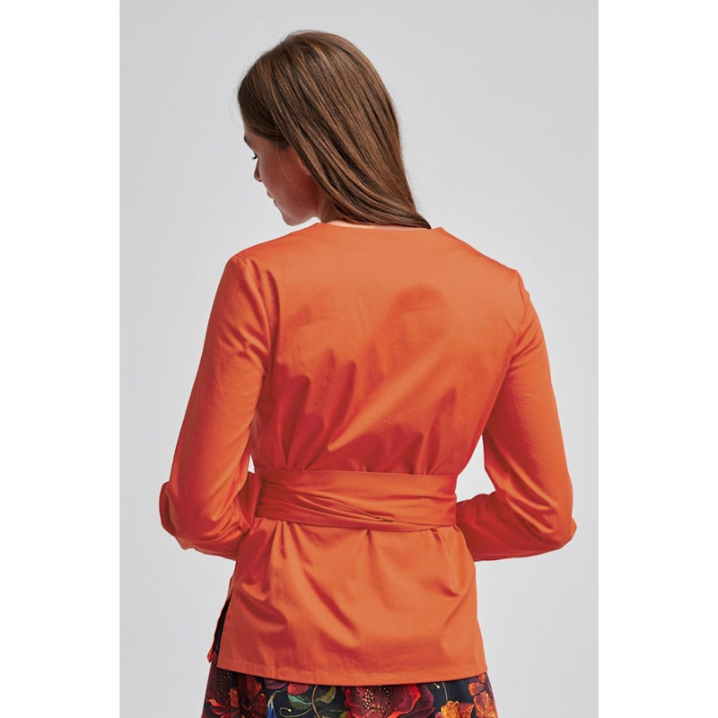 Thumbnail of Orange Wrap Blouse image