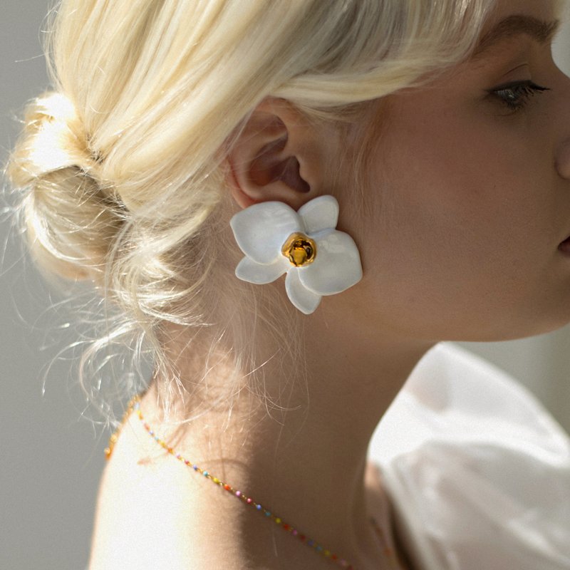 Thumbnail of Orchid Stud Earrings image
