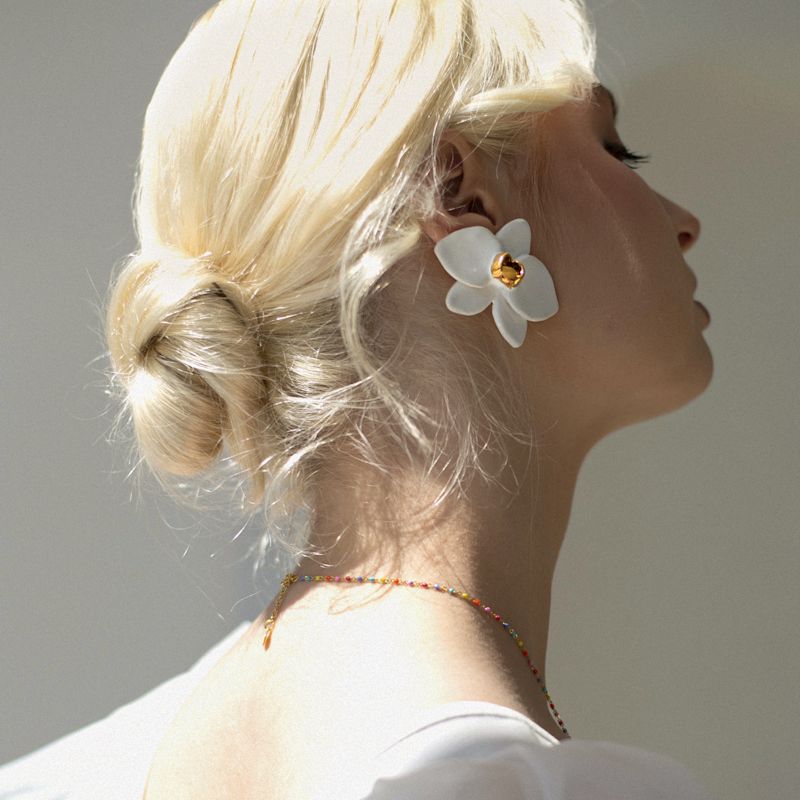 Thumbnail of Orchid Stud Earrings image