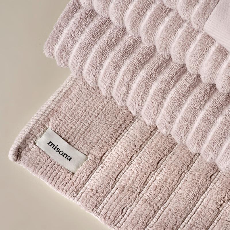 Thumbnail of Ribbed Organic Cotton Bath Runner Mat - Light Grey image