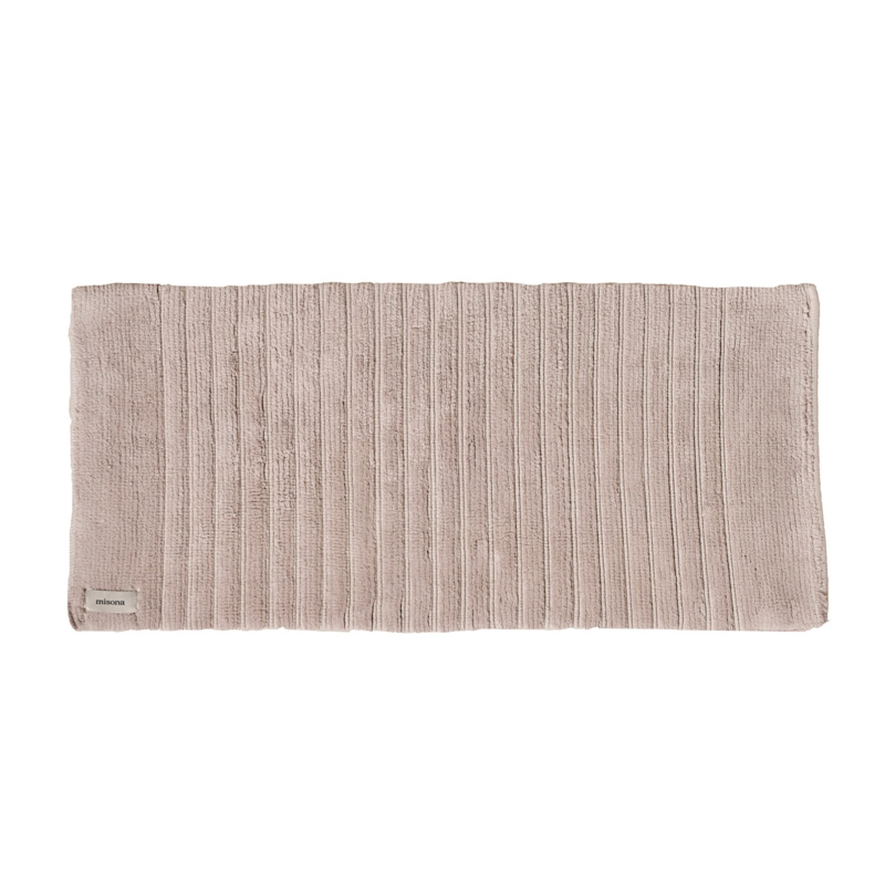Thumbnail of Ribbed Organic Cotton Bath Runner Mat - Light Grey image