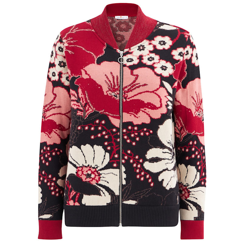 Thumbnail of Organic Cotton Knit Glittery Bomber Jacket - Multicolour image