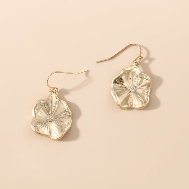 Thumbnail of Gold Floral Statement Earrings | Organic Botanical Earrings image