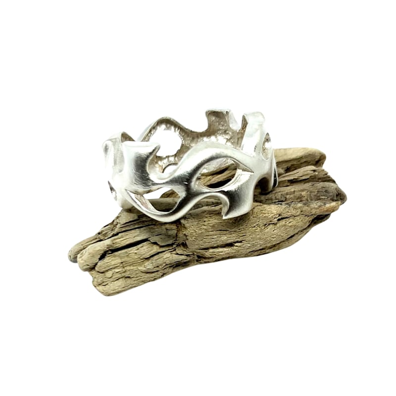 Thumbnail of Organic Ring For Men - Sterling Silver, Satin Finish image