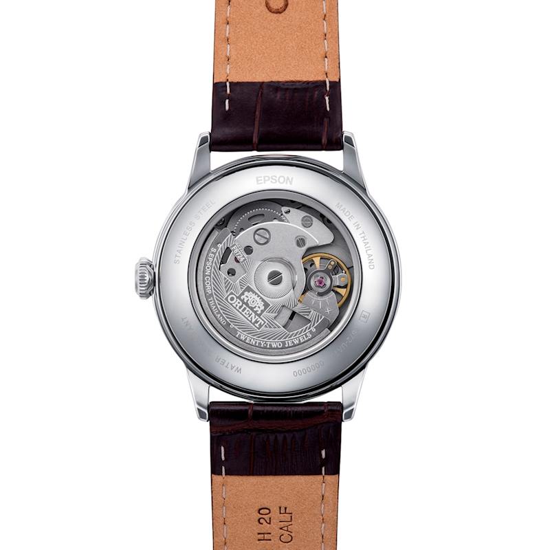 Thumbnail of Orient Bambino Classic Cream Dial Stainless Steel Case Brown Leather Strap Watch image