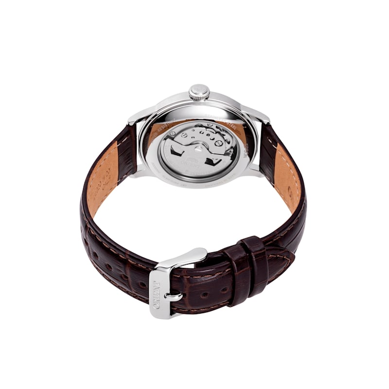 Thumbnail of Orient Bambino Classic Cream Dial Stainless Steel Case Brown Leather Strap Watch image