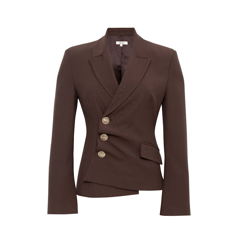 Thumbnail of Oris Asymmetric Tailored Blazer / Chocolate image