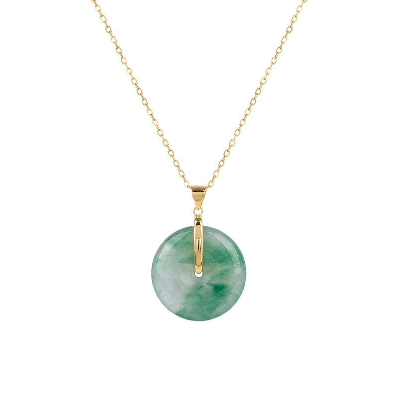 Thumbnail of Oro Jade Stone Pendant Necklace image