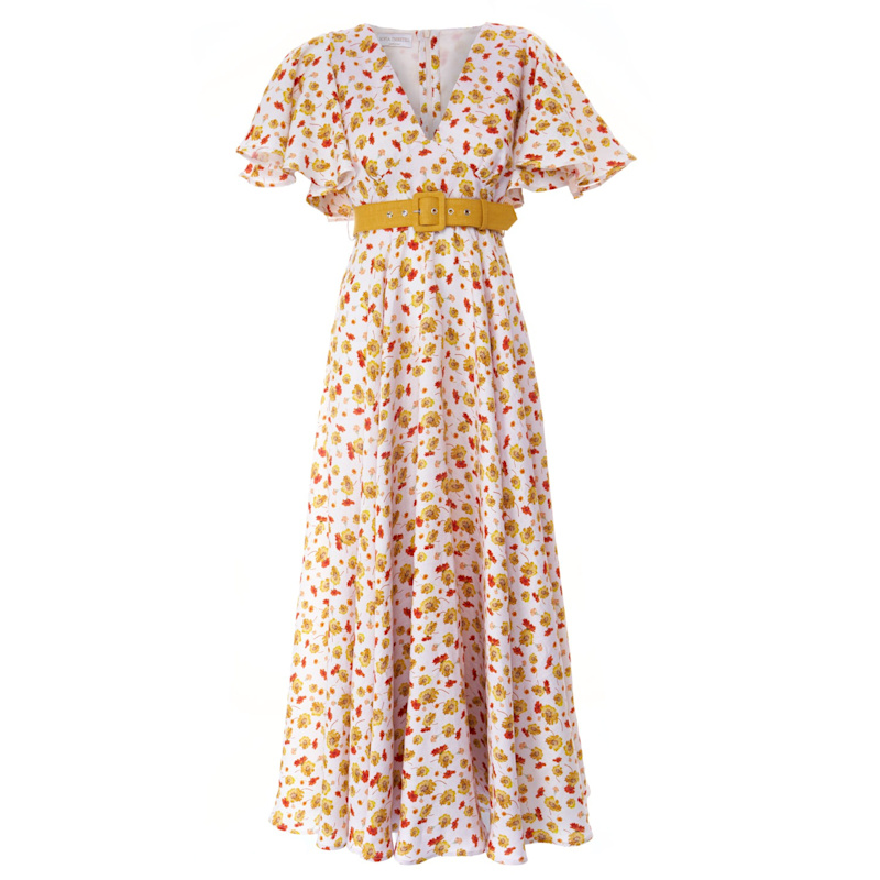 Thumbnail of Orange Summer Linen Dress image