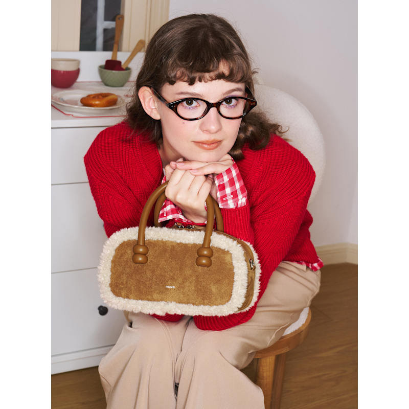 Thumbnail of Oslo Latte Brown Wool Bag image