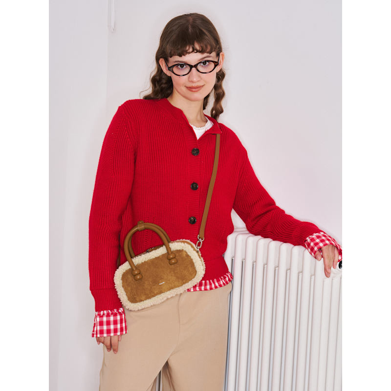 Thumbnail of Oslo Latte Brown Wool Bag image