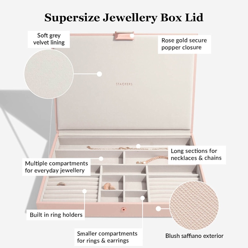 Thumbnail of Stackers Blush Pink Supersize Jewelry Box image