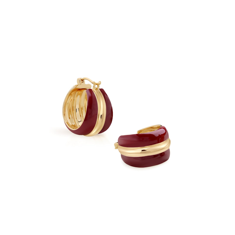 Thumbnail of Ostuni Red Hoop Earrings image