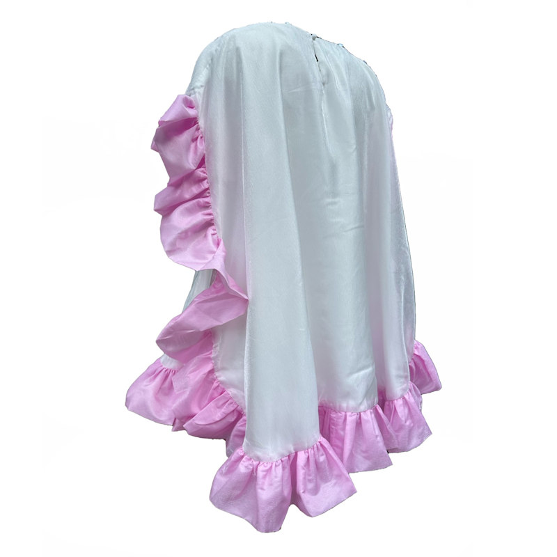 blue prom dress with lace sleeves Mini Cape Dress