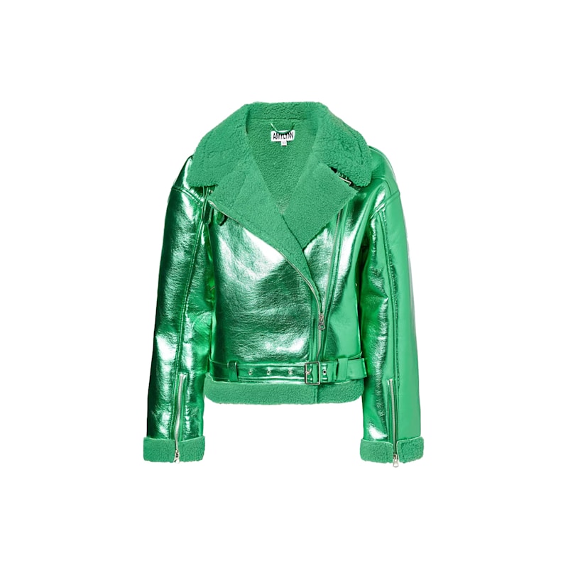 Thumbnail of Otto Metallic Green Bikerjacket image