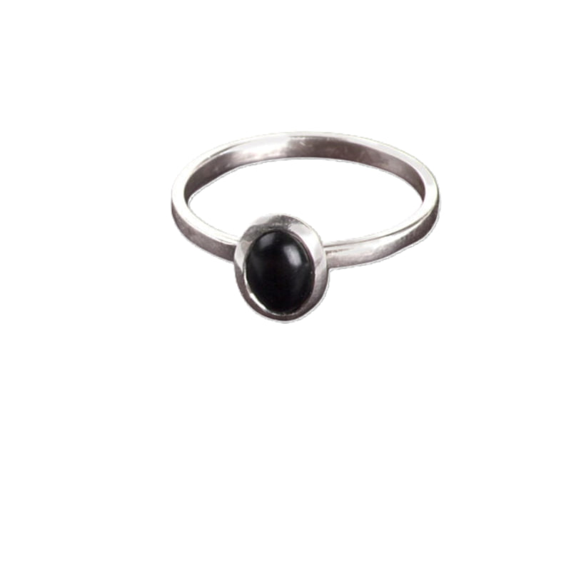 Thumbnail of Oval Black Onyx Ring In Sterling Silver image
