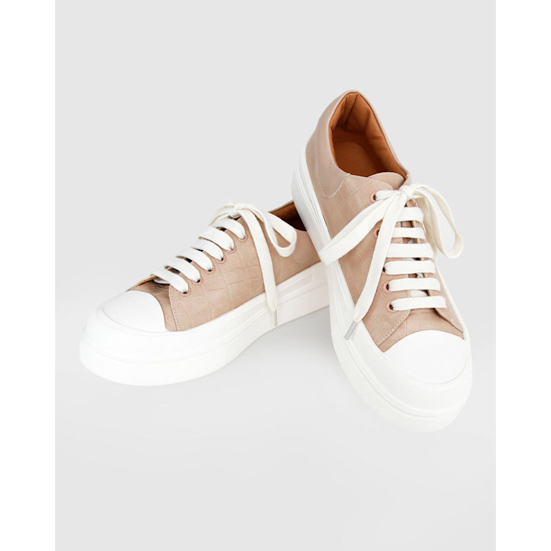 Thumbnail of Just A Dream Croc Leather Sneaker - Blush image