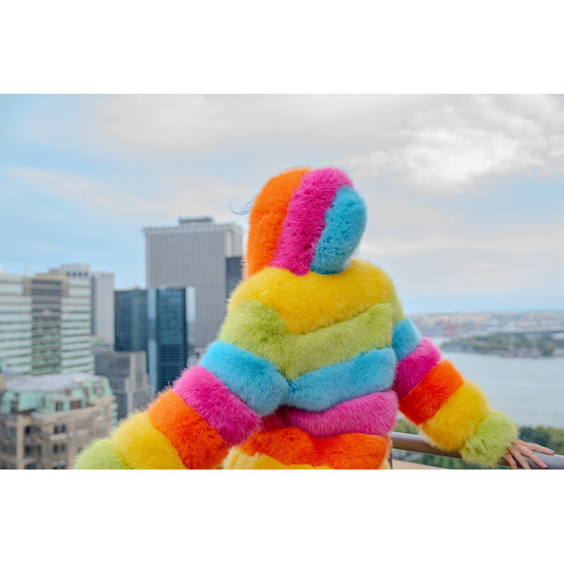 Thumbnail of Over The Rainbow Faux Fur Coat image