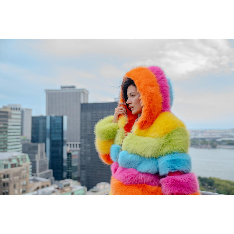 Thumbnail of Over The Rainbow Faux Fur Coat image