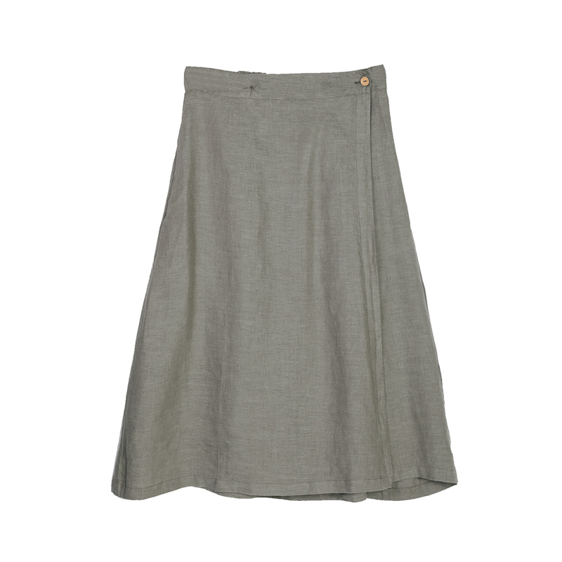 Thumbnail of Overlap Midi Dark Green Skirt image