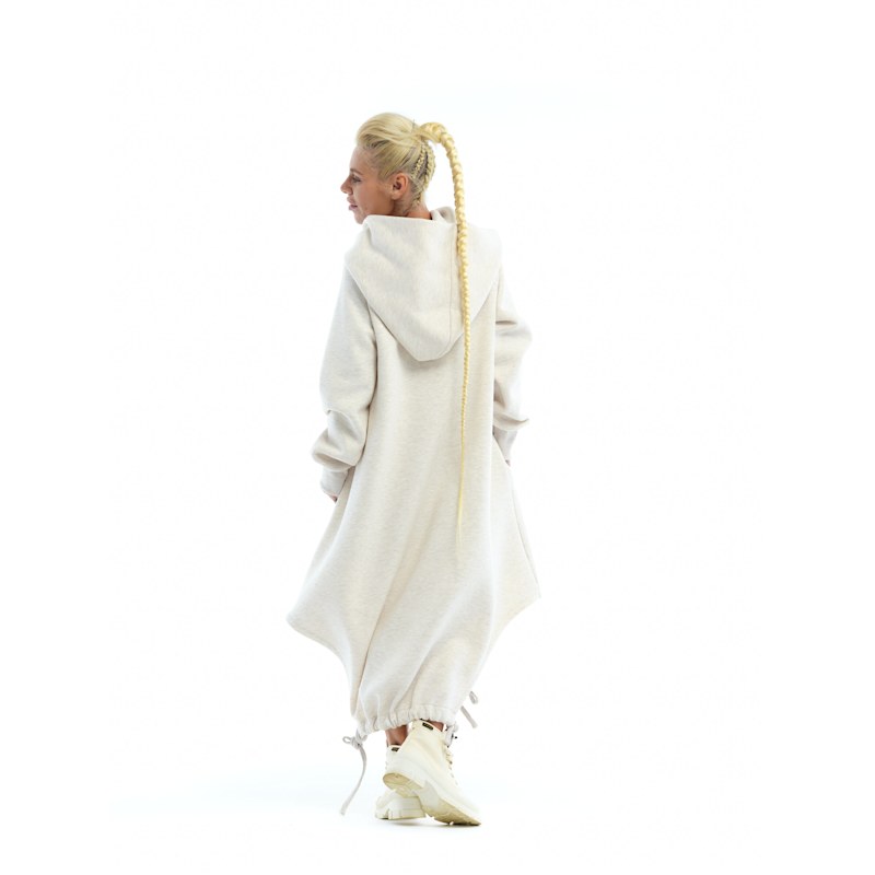 Clothes by Locker Room Oversized Women Hoodie Dress - White