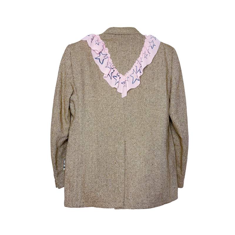 Thumbnail of Oversized Collage Ruffle Tweed Blazer image