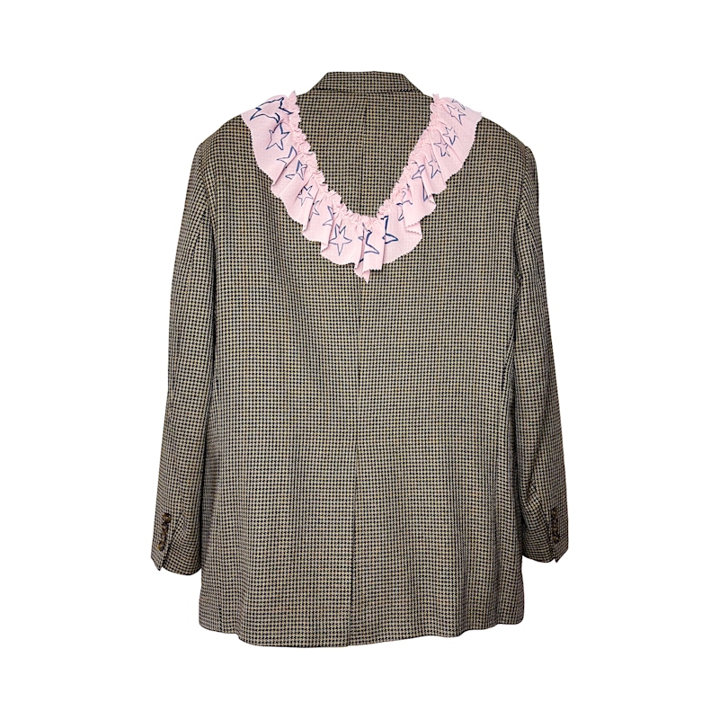 Thumbnail of Oversized Collage Ruffle Tweed Blazer image